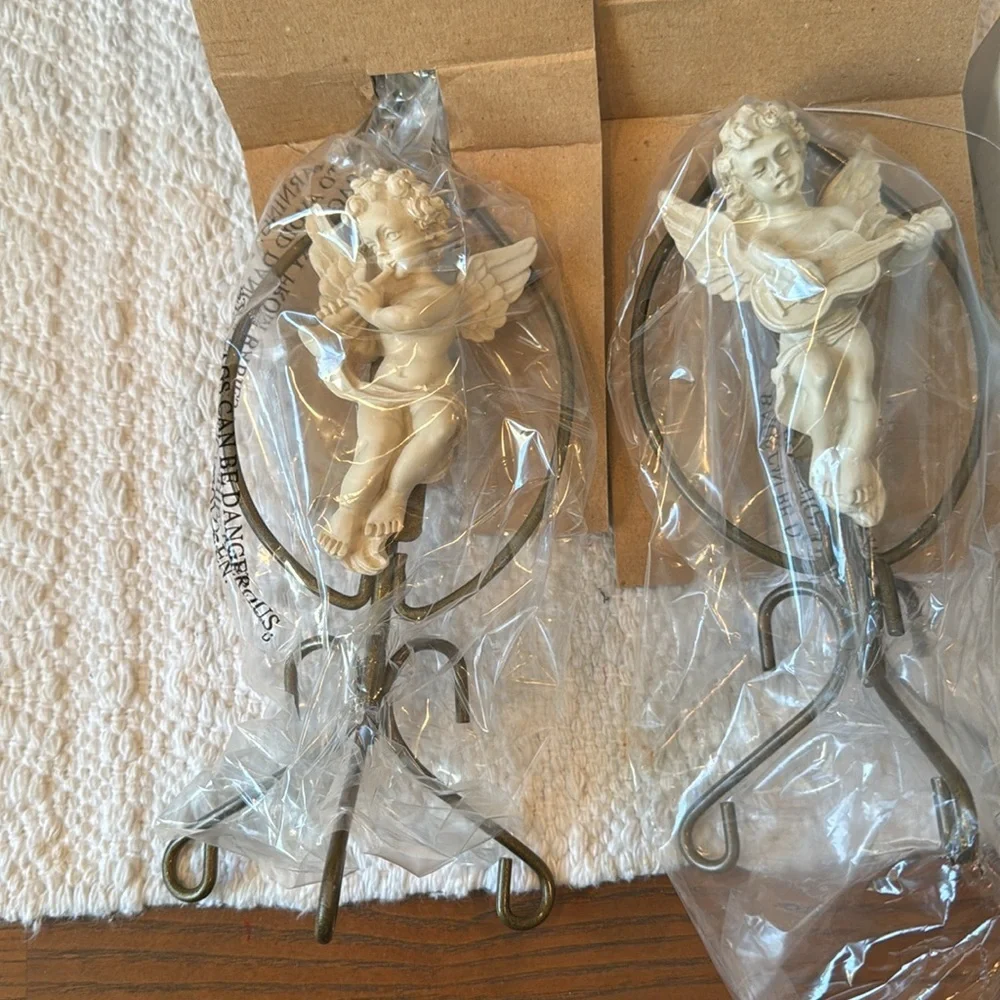 Cherub Taper Holders. Vintage Christmas Around The World.